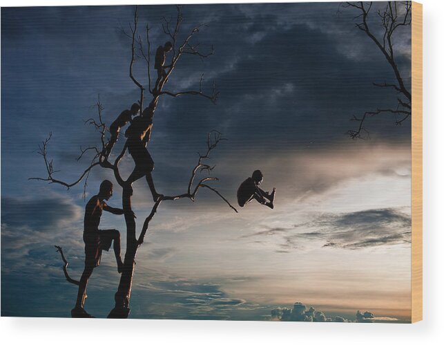 Child Wood Print featuring the photograph Life On Lake Murray, Papua New Guinea by Brent Stirton