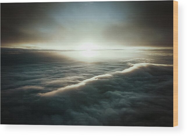 Clouds Wood Print featuring the photograph Light Explosion by smund Kvrnstrm