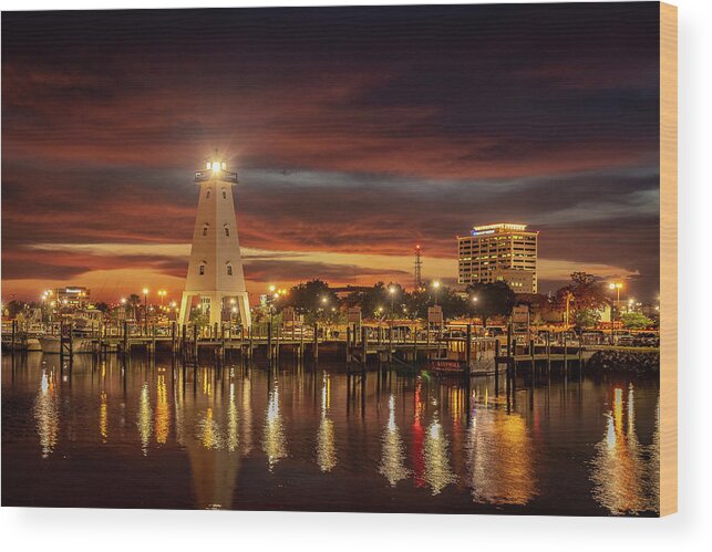 Lighthouse Wood Print featuring the photograph Lighthouse Reflection by JASawyer Imaging