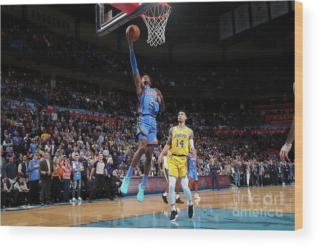 Nba Pro Basketball Wood Print featuring the photograph Los Angeles Lakers V Oklahoma City by Joe Murphy