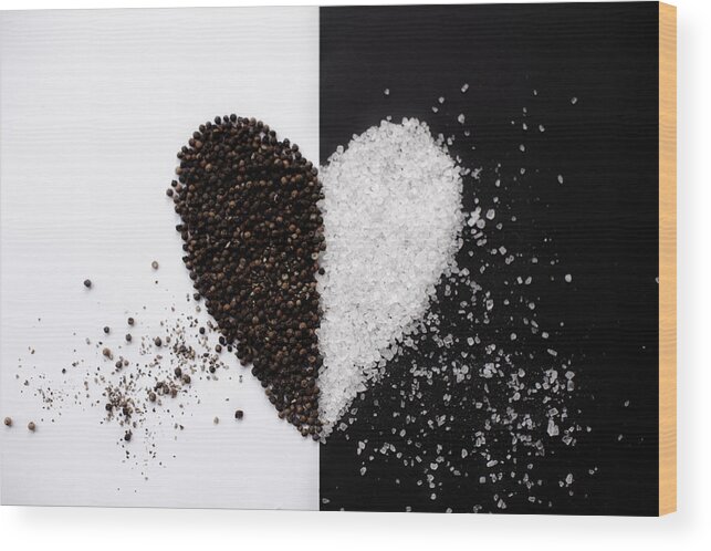 Salt Wood Print featuring the photograph Love by Abendstern