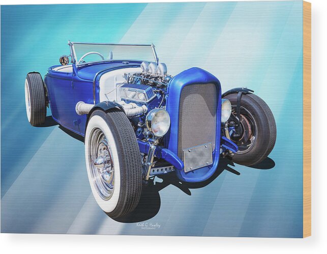 Car Wood Print featuring the photograph Low Blue by Keith Hawley