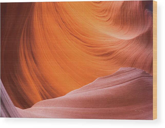 Antelope Canyon Wood Print featuring the painting Lower Antelope Canyon Vi by Alan Majchrowicz