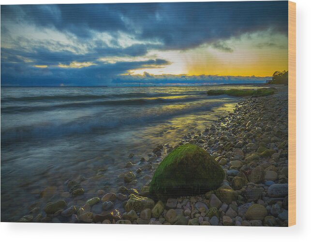 Michigan Wood Print featuring the photograph Mackinaw Island Sunset by Owen Weber