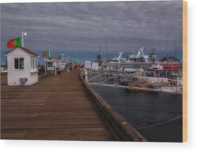 Provincetown Wood Print featuring the photograph MacMillan Wharf Provincetown by Susan Candelario