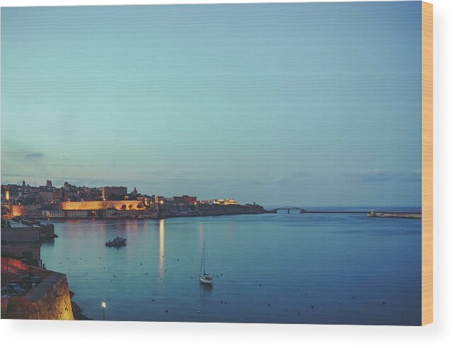 Malta Wood Print featuring the photograph Malta Blue 4 by Nisah Cheatham