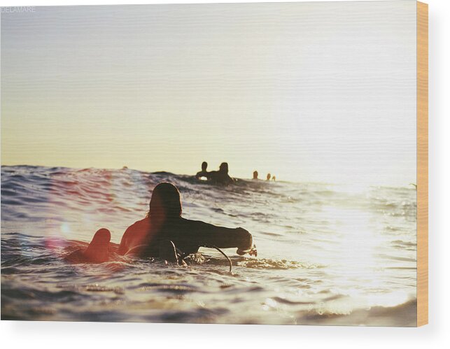 People Wood Print featuring the photograph Man On Surfer Paddle by Photography By Jack De La Mare. 2012