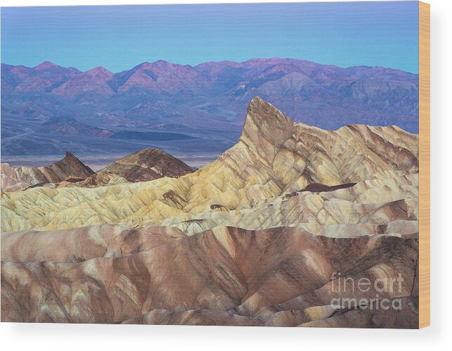 Death Valley Wood Print featuring the photograph Manley Beacon In Death Valley by Mimi Ditchie
