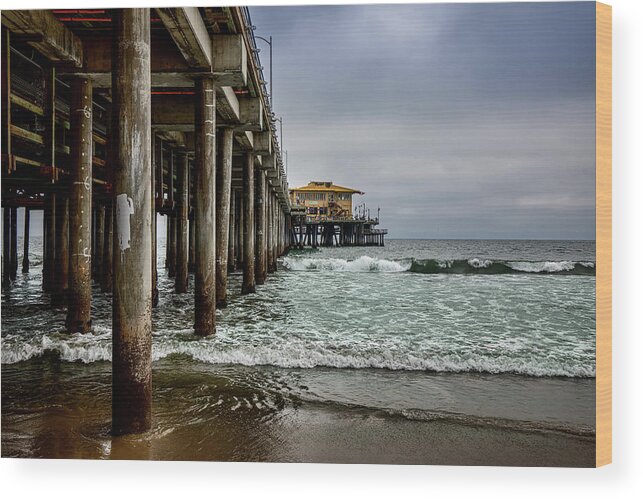 Santa Monica Pier Wood Print featuring the photograph Mariasol On The Pier 2 by Gene Parks