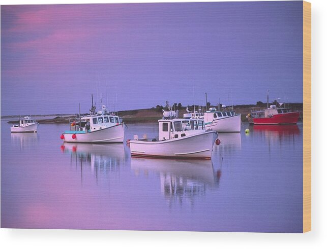 Water's Edge Wood Print featuring the photograph Maritime Reflections by Denistangneyjr