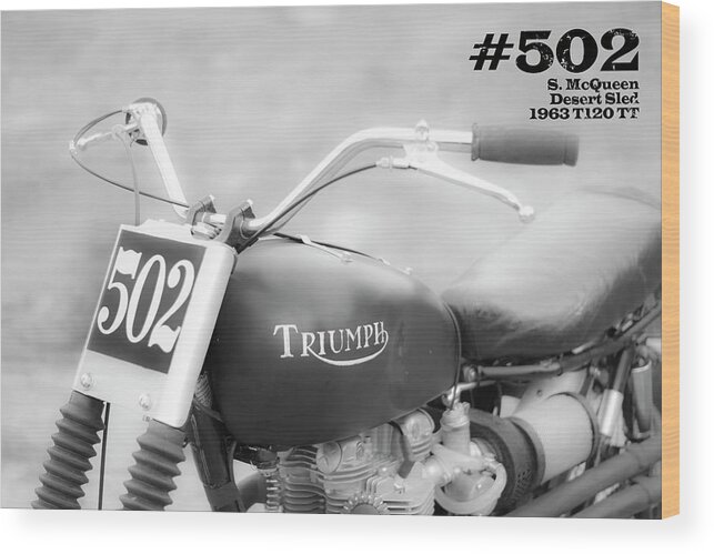 Steve Mcqueen Wood Print featuring the photograph McQueens Desert Sled Number 502 by Mark Rogan