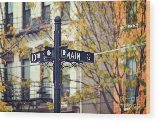 Cincinnati Wood Print featuring the photograph Meet Me at the Corner of 13th and Main Street by Lenore Locken