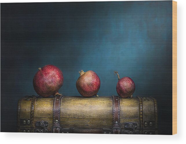 Still Life Wood Print featuring the photograph Melograni by Adriana Vitale