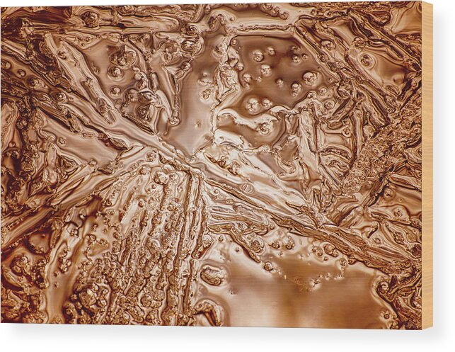 Ice Crystals Wood Print featuring the photograph Metallic by Dee Browning