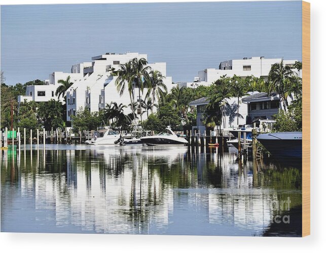 Boats Wood Print featuring the photograph Miami by Merle Grenz