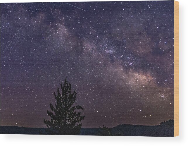 Milky Way Wood Print featuring the photograph Milky Way at Alta by Jack Peterson