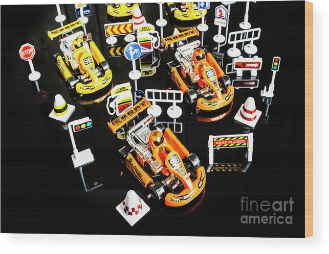 Circuit Wood Print featuring the photograph Miniature motorsports by Jorgo Photography