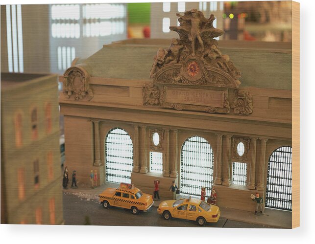 Architectural Model Wood Print featuring the photograph Miniature Scale Model Of Grand Central by Jason Todd