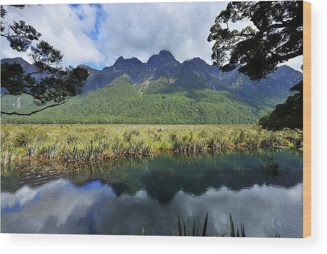 Scenics Wood Print featuring the photograph Mirror Lakes by Raimund Linke