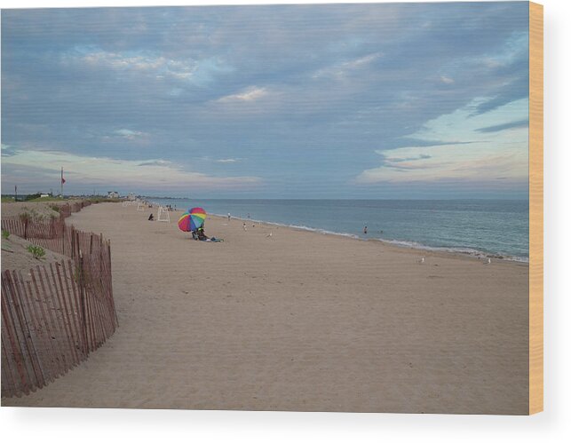 Misquamicut Wood Print featuring the photograph Misquamicut Shoreline by Kirkodd Photography Of New England