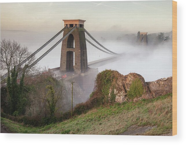 Tranquility Wood Print featuring the photograph Misty Morning At Clifton by Paul C Stokes