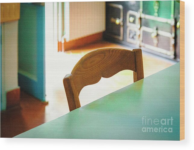 Aib_2018 # 1688 Wood Print featuring the photograph Monet's Kitchen Chair by Craig J Satterlee