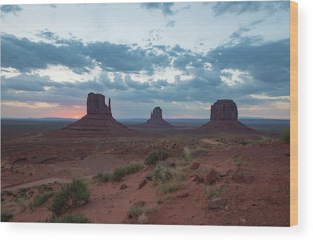 Monument Valley Wood Print featuring the photograph Monument Valley Before Sunrise by Mark Duehmig