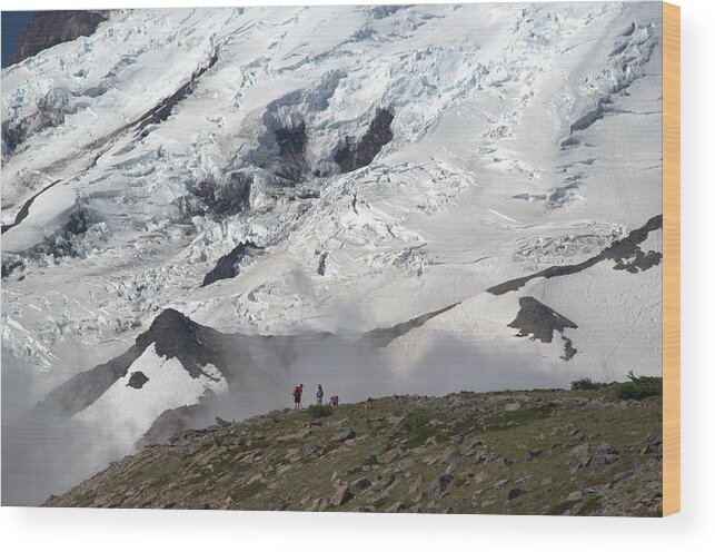 Mount Rainier Wood Print featuring the photograph Mount Rainier from Burroughs Mountain by Scenic Edge Photography