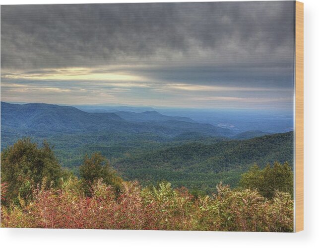 Mountains Wood Print featuring the photograph Mountain View by Gerald Adams