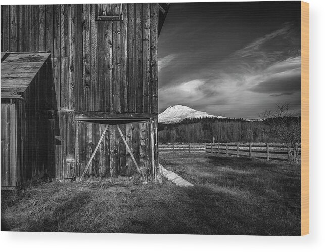 Barn Wood Print featuring the photograph Mt. Adams Barn by Cat Connor