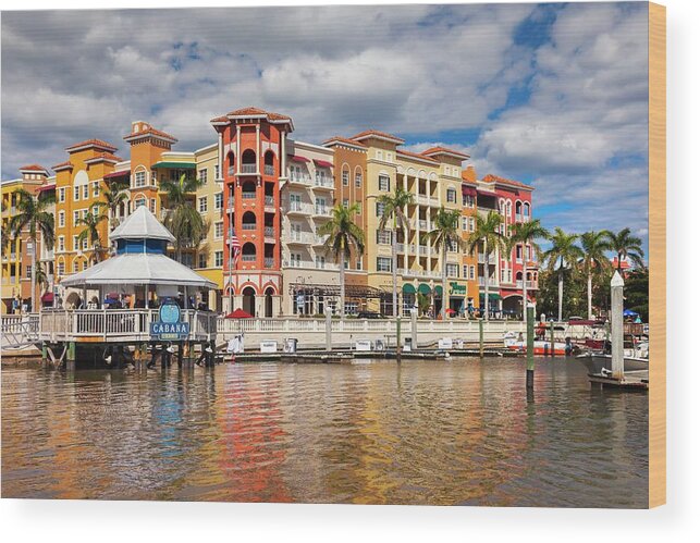 Estock Wood Print featuring the digital art Naples Florida by Lumiere