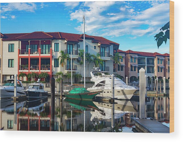 Naples Wood Print featuring the photograph Boats in Naples Florida Series 9209 by Carlos Diaz
