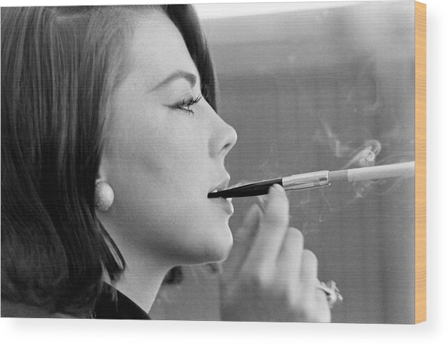 Steve Mcqueen Wood Print featuring the photograph Natalie Wood by John Dominis