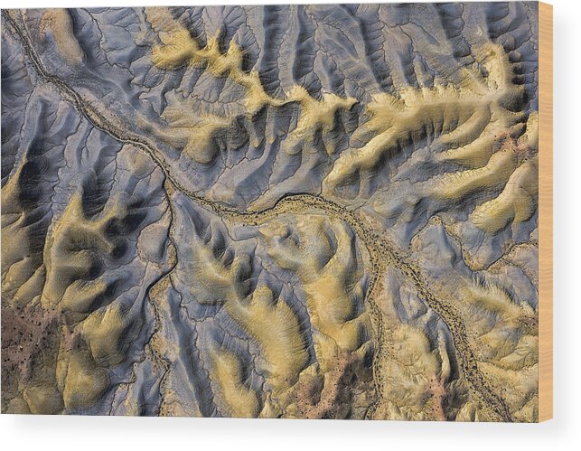 Landscape Wood Print featuring the photograph Nature Pattern, Utah by Jennie Jiang