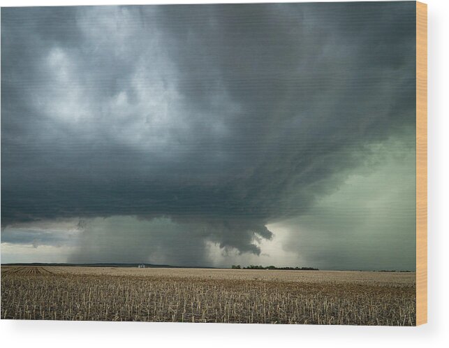Supercell Wood Print featuring the photograph Nebraska Storm by Wesley Aston