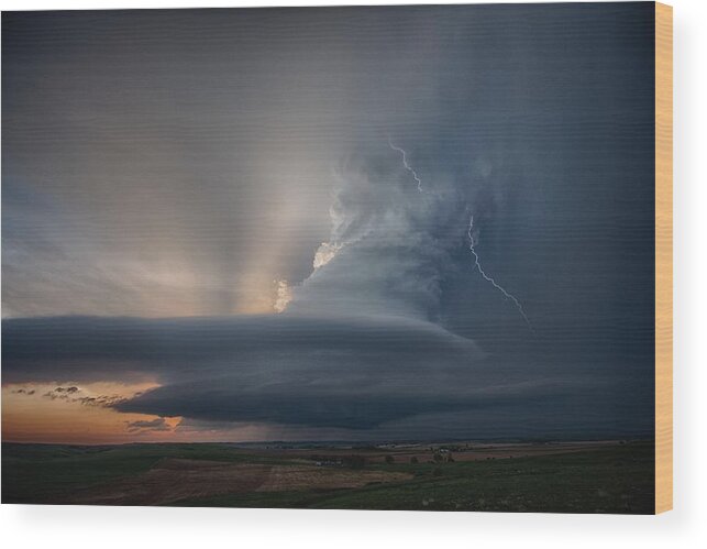 Landscape Wood Print featuring the photograph Nebraska Summer by Alexnder Fisher