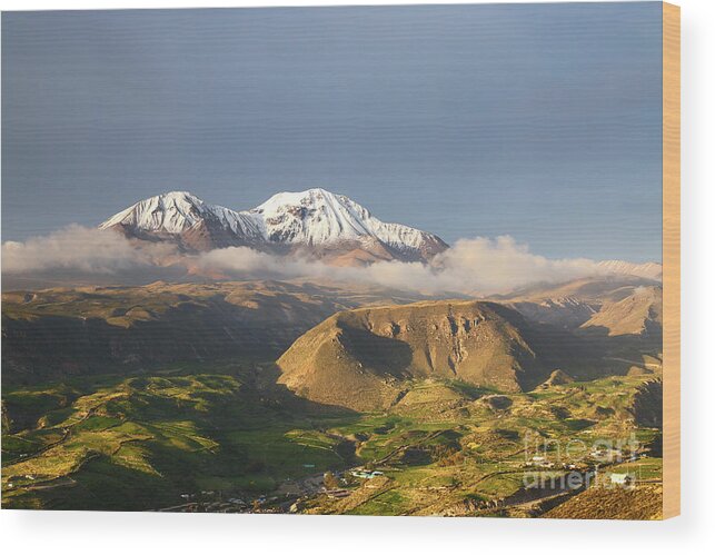 Chile Wood Print featuring the photograph Nevados de Putre Volcano Chile by James Brunker