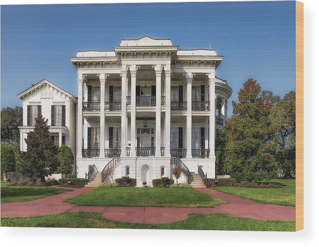 Plantation Wood Print featuring the photograph Nottoway Plantation by Susan Rissi Tregoning