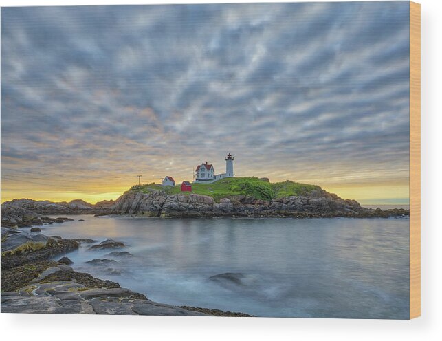 Cape Neddick Light Wood Print featuring the photograph Nubble Lighthouse by Juergen Roth