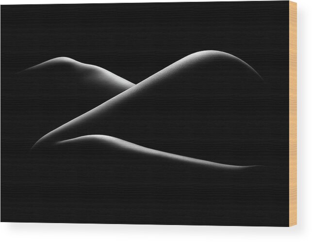 Woman Wood Print featuring the photograph Nude woman bodyscape 17 by Johan Swanepoel