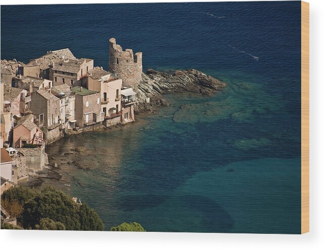 Tranquility Wood Print featuring the photograph Old Town Of Erbalonga by Fcremona