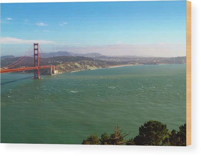 Outside The Golden Gate Wood Print featuring the photograph Outside the Golden Gate by Bonnie Follett