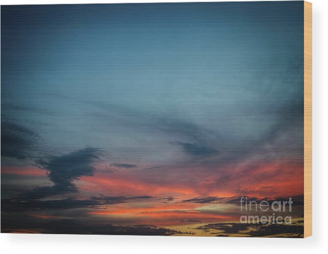 Sunset Wood Print featuring the photograph Painted Sunset by Kathy Strauss