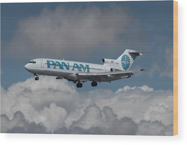 Pan American World Airways Wood Print featuring the photograph Pan American Boeing 727 Clipper High Flyer by Erik Simonsen