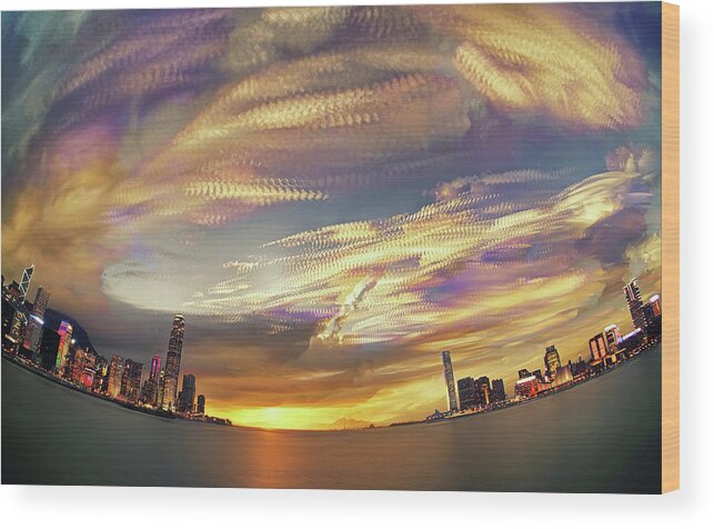 Outdoors Wood Print featuring the photograph Pantings In The Sky by Mendowong Photography
