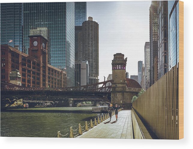 Chicago Wood Print featuring the photograph Path Of Light by Nisah Cheatham