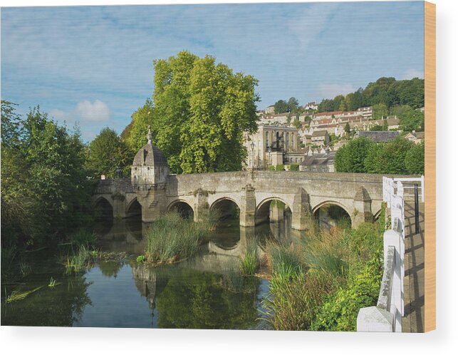 Bath Wood Print featuring the photograph Picturesque Bradford on Avon, Wiltshire, UK by Seeables Visual Arts