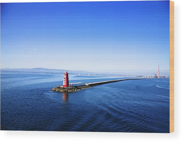 Dublin Wood Print featuring the photograph Pier In Dublin Bay, Ireland by Jim Foley