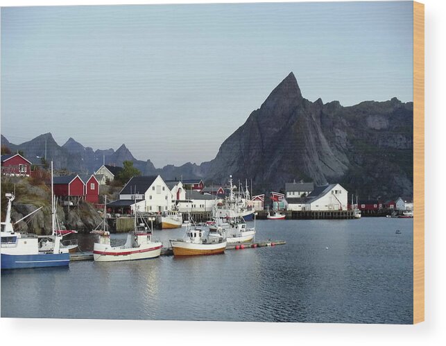 Tranquility Wood Print featuring the photograph Polar Sunrise In Lofoten Islands by (noou) - Stefano Papetti