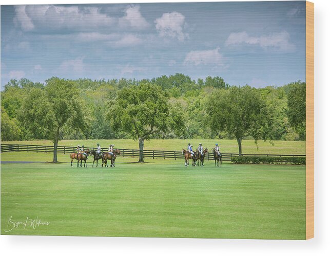 Polo Wood Print featuring the photograph Polo Teams by Bryan Williams